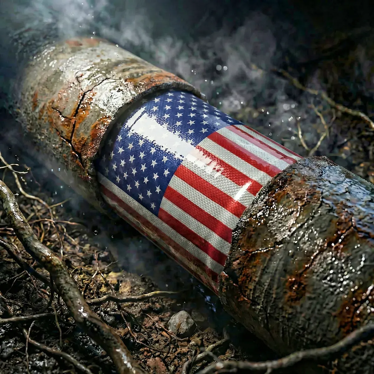 An illustration of a finished liner inside a damaged host pipe.